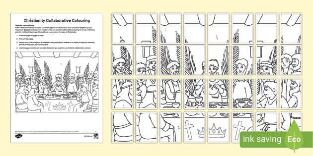 Christianity Collaborative Colouring Activity (teacher made)