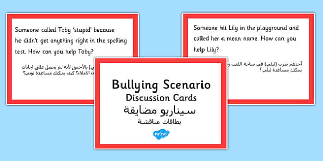 How Can You Help? Scenario Discussion Cards Arabic Translation