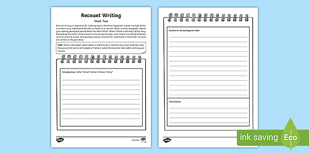 my first day recount writing sample teacher made