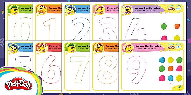 Free Playdough Mat - Counting 1-10 - The Foreign Mom