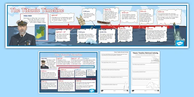 Titanic Timeline and Retrieval Activity (teacher made)