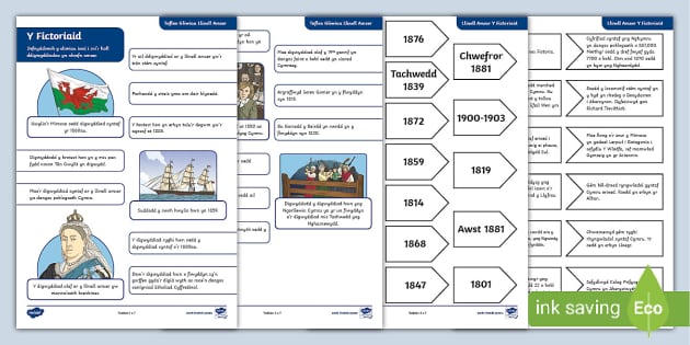 Llinell Amser Cymru: Y Fictoriaid (teacher made) - Twinkl