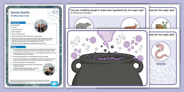 Witch&rsquo;s Spell Modelling Dough Recipe and Mat Pack | Twinkl