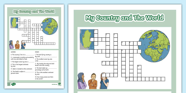 My Country and The World Crossword (Hecho por educadores)