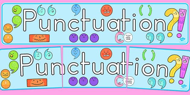 Punctuation Display Banner Teacher Made Twinkl