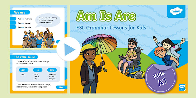 Twinkl ESL 'Am' 'Is' 'Are' Grammar Lesson for Beginners