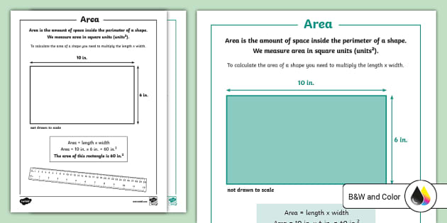 Measuring Area Poster (creat de profesori) - Twinkl