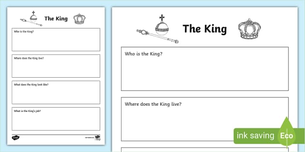 Who Is The King? Research Worksheet | Twinkl (teacher made)