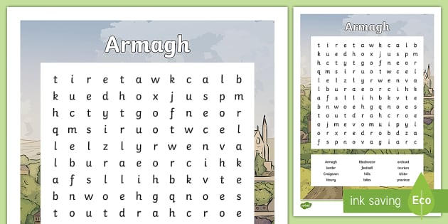 County Armagh Word Search (teacher made) - Twinkl