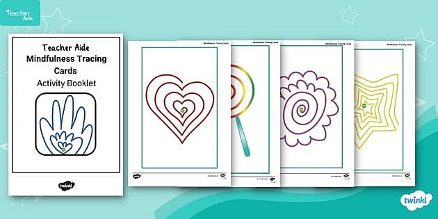Teacher Aide Mindfulness Tracing Cards (teacher made)