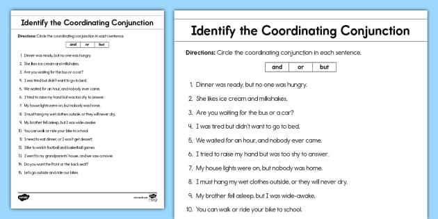 Coordinating & Subordinating Conjunctions - FANBOYS - Grades 3-4 - CCSS