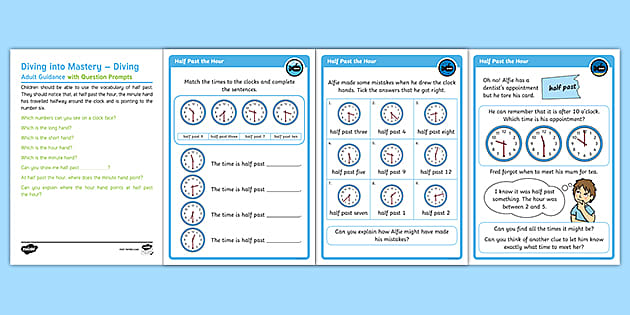 White Rose Maths Compatible Year 1 Time to the Half Hour