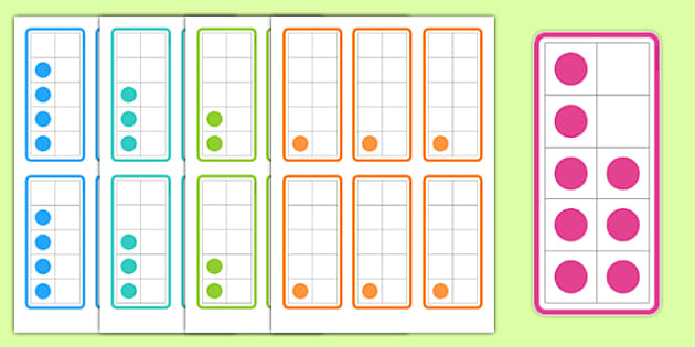 Tens Frame Flashcards | Ten Frames With Dots (teacher made)