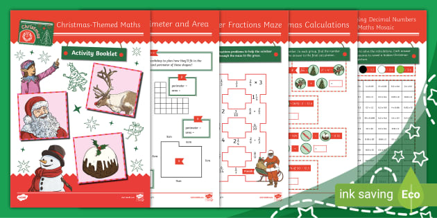 UKS2 Christmas-Themed Maths Activity Booklet (Ages 9 - 11)