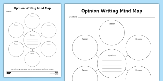opinion writing mind map teacher made