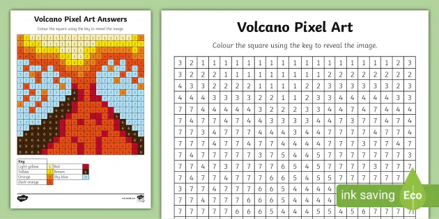 Volcano Pixel Art – BRIK