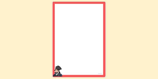 Simple Blank Napoleon Bonaparte Page Border | Page Borders