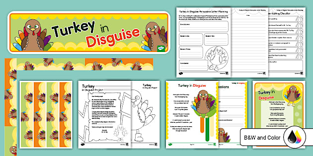 Turkey in Disguise Bulletin Board Pack | Twinkl USA - Twinkl