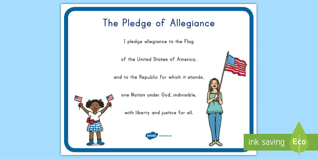 Free Printable Pledge Of Allegiance Poster