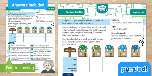 Einstein's Riddle Puzzle