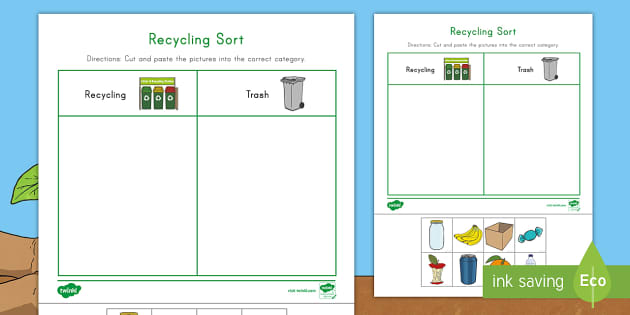 Recycling Sorting Activity | Earth Day (teacher made)