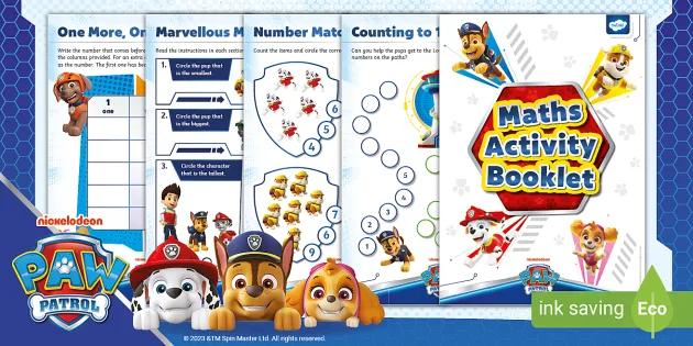 Activity　Maths　[Ages　PAW　Patrol:　FREE!　3-5]　????　Booklet