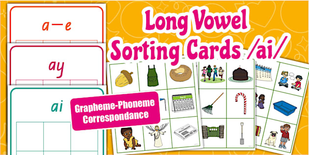 Long Vowel Sorting Cards /ai/