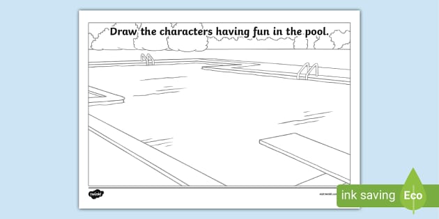 Excited Kids in Swimming Pool Splashing in... - Stock Illustration  [76514578] - PIXTA