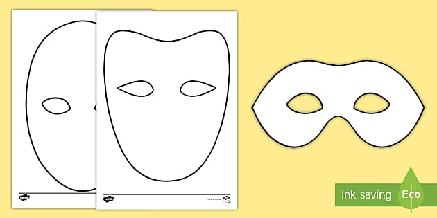 Máscaras de Carnaval para Pintar (Teacher-Made) - Twinkl