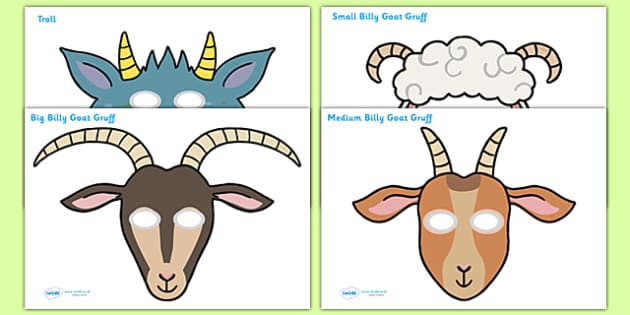 Billy Goats Gruff Masks teacher Made 