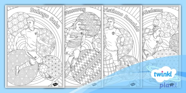 Cristiano Ronaldo Coloring Pages for Kids - Printable Soccer