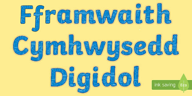 Digital Competence in Welsh Display Lettering (teacher made)