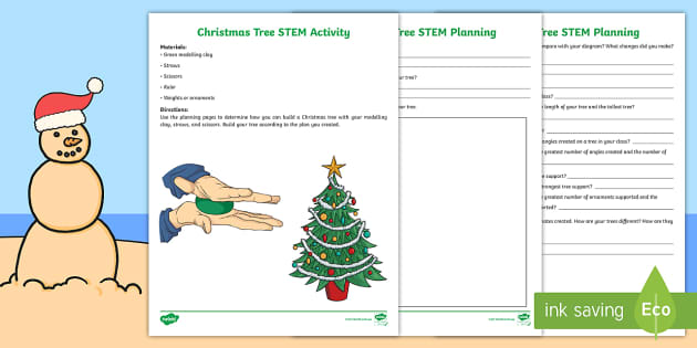 STEM Christmas Tree Challenge | Primary | Teacher-Made