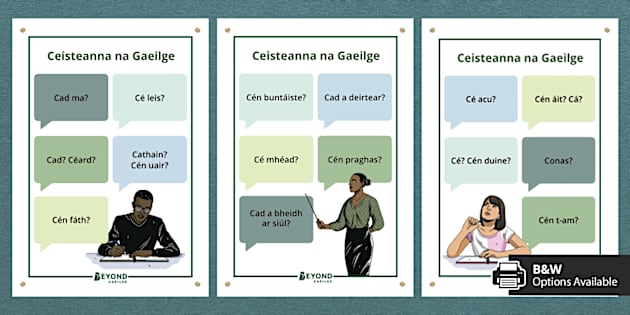 Ceisteanna na Gaeilge Póstaeir - Twinkl