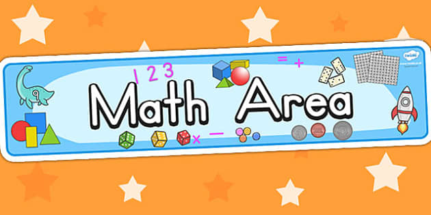 Math Area Sign - math signs, math display, numeracy, math area