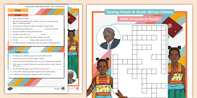 Gr 9: Turning Points in SA History 1960s Crossword Puzzle