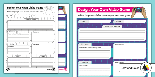 Design Your Own Video Game Technology & Writing Activity on Google