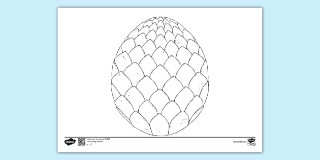 Dragon Egg Colouring Page (professor feito) - Twinkl