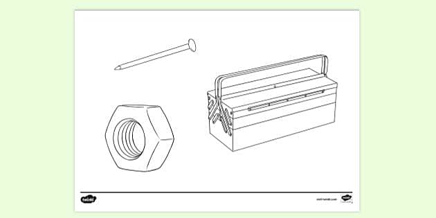 Drawing and Coloring Construction Tools