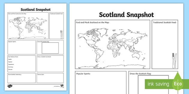 Scotland Snapshot Activity | Twinkl CfE Scotland Worksheets