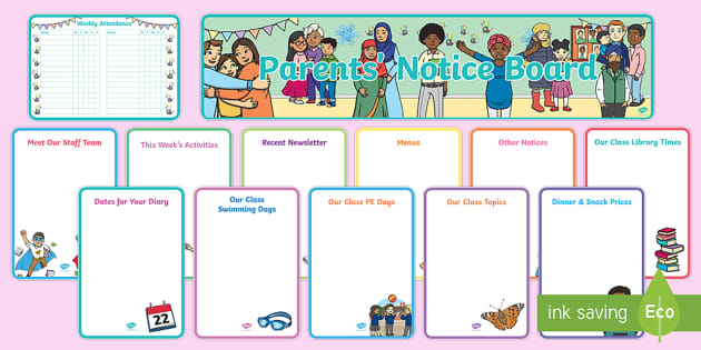 Parents Notice Board Pack Teacher Made