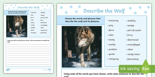creative writing on wolf