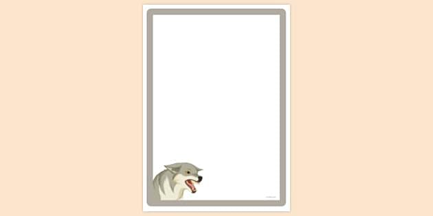 FREE! - Angry Wolf Page Border | Page Borders | Twinkl