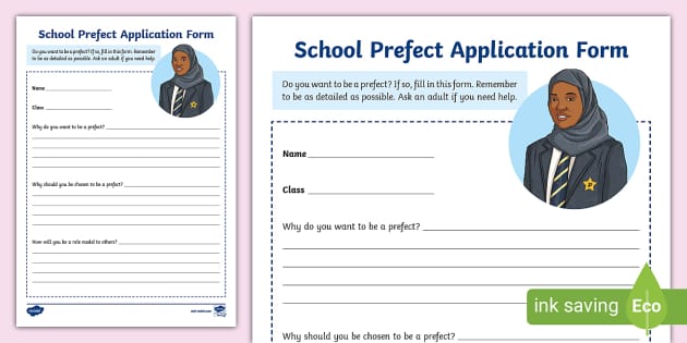 application letter to be school prefect