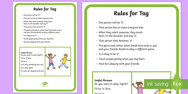 Tag Basic Rules For Kids