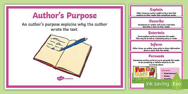 how to write a purpose