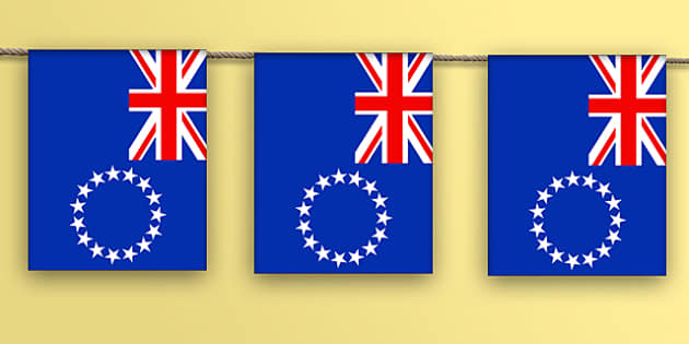 Cook Islands Flag Display Bunting