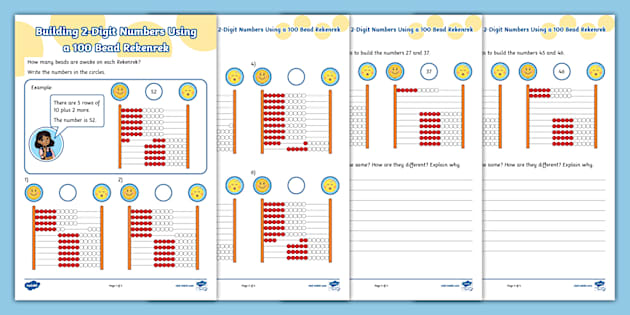 👉 Building 2-Digit Numbers Using a 100 Bead Rekenrek | KS1