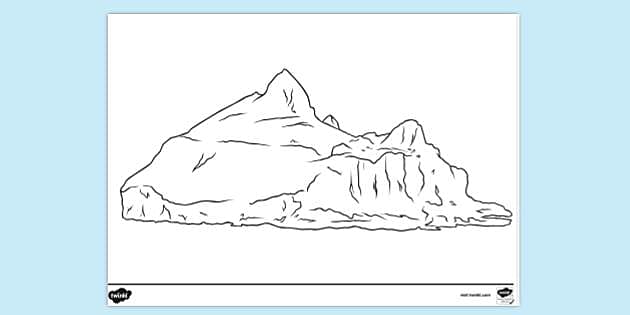 FREE! - Iceberg Colouring Sheet (teacher made) - Twinkl