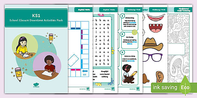 School Closure Downtime Activities Pack KS1 (teacher made)